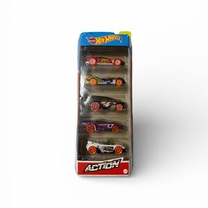 Hot Wheels Action 5 Car Pack Mattel Diecast Set GTN44 New In Package Toy Cars